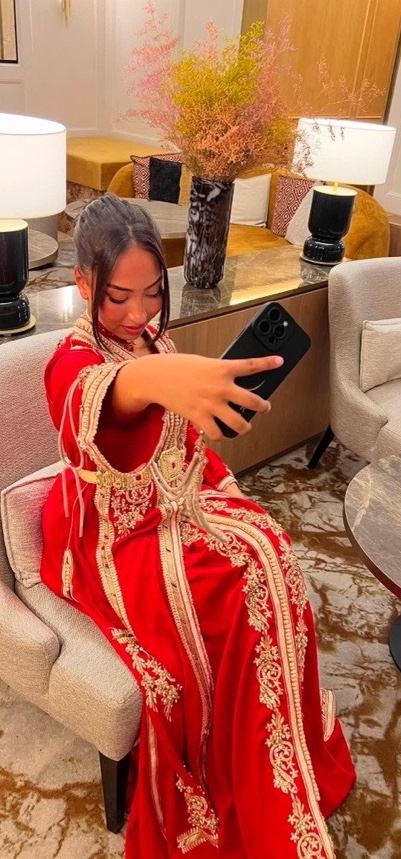caftan rouge & or — photo 2