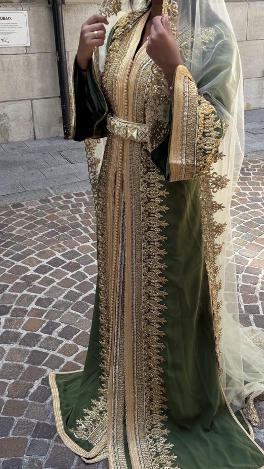 caftan vert & or