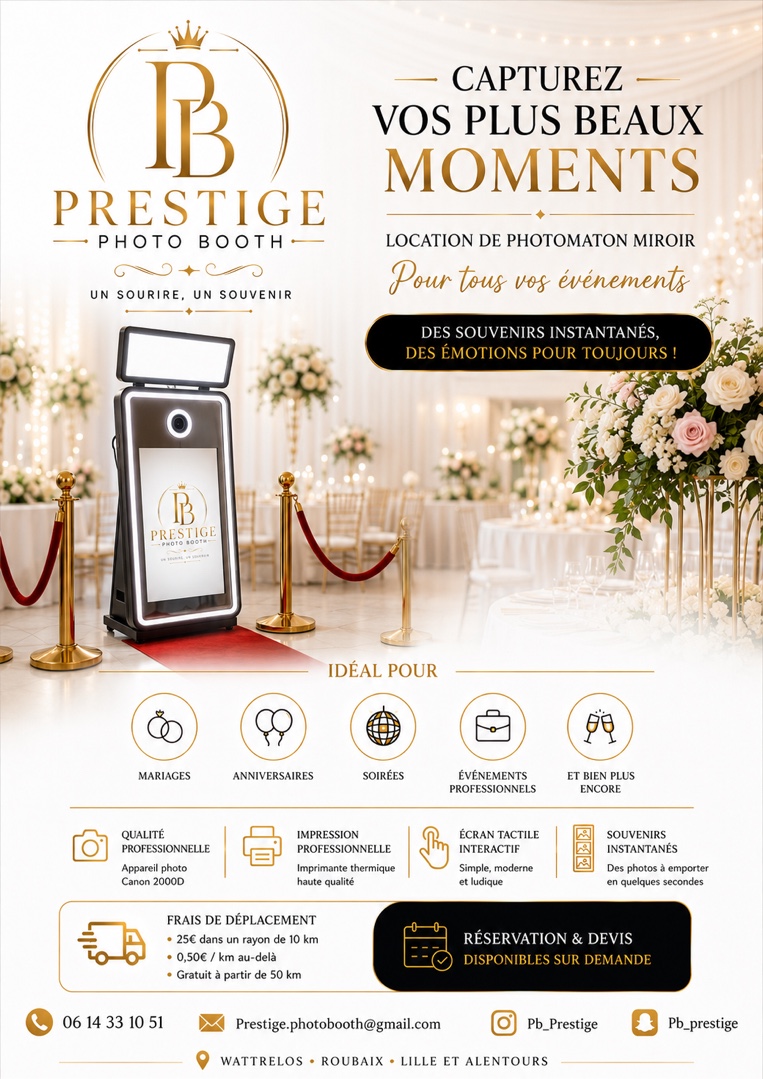  Prestige Photo Booth 🪞✨            (photomaton miroir)