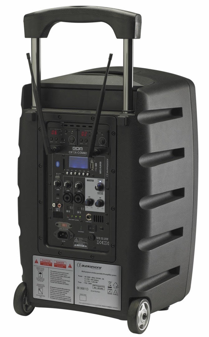 Audiophony CR12A-COMBO – Enceinte portable sur batterie + 2 micros HF — photo 2