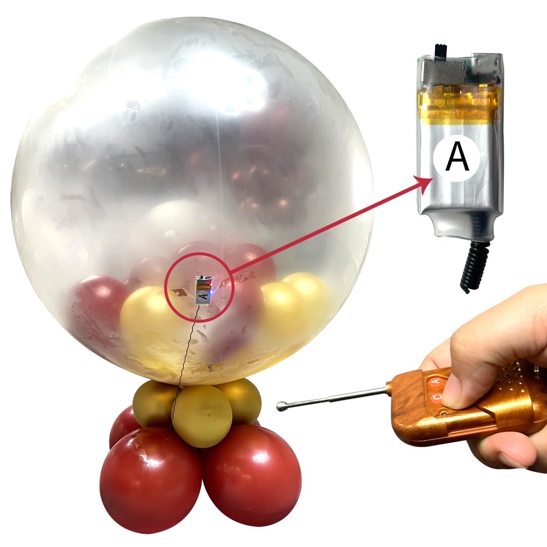 Système d’éclatement et de gonflage – 4 grands ballons